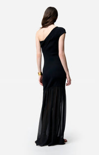 vanessabruno The Nocturne Maxi Dress in noir - women's dress - detail view