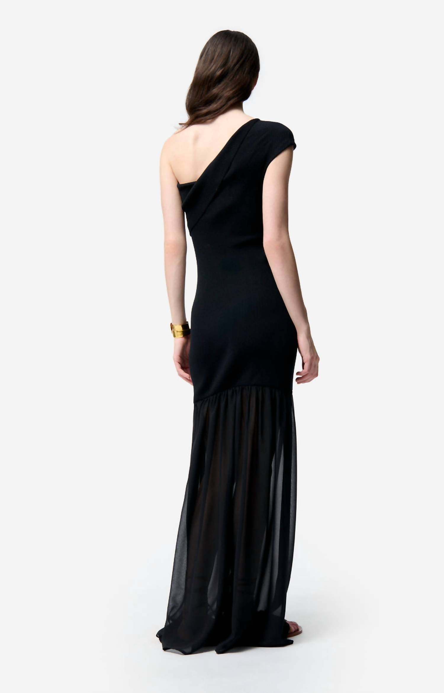 vanessabruno The Nocturne Maxi Dress in noir - women's dress - detail view