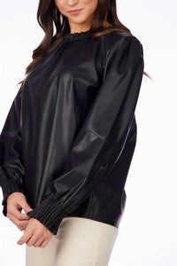 Mudpie - Putnam Leather Long Sleeve Top