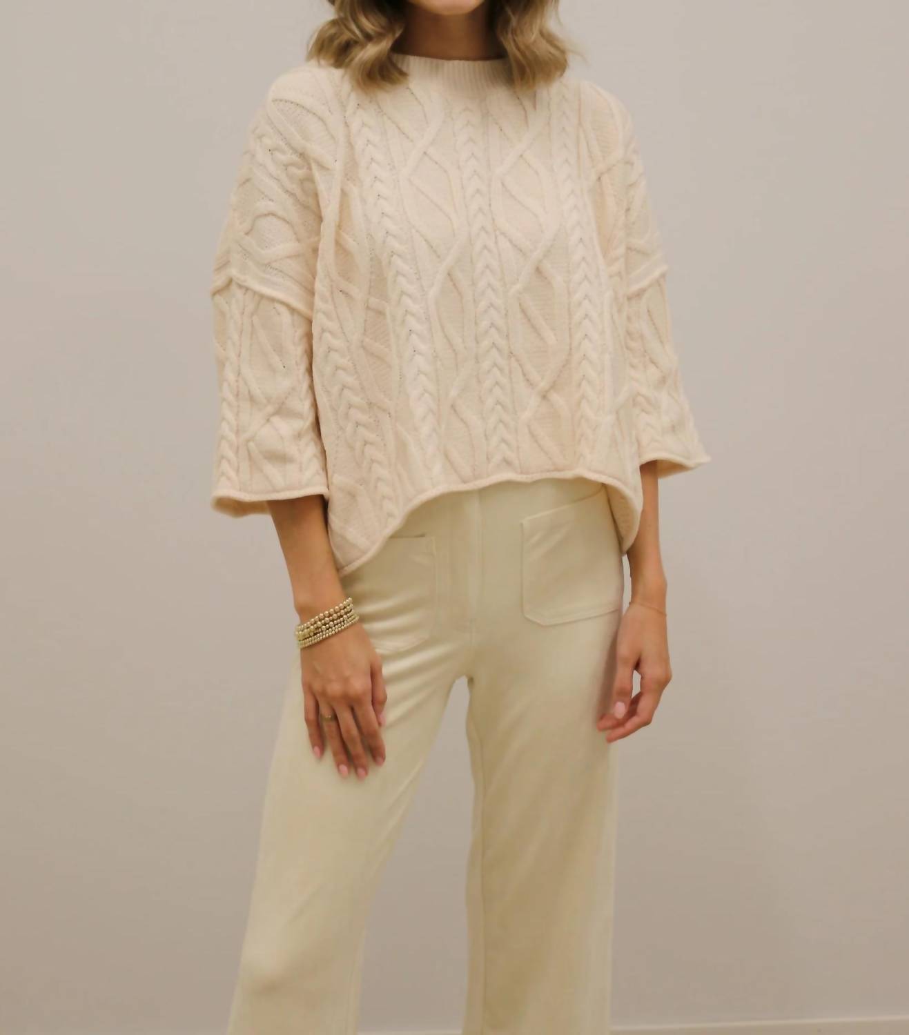 Entro - Corrin Cable Knit Pullover Sweater