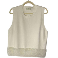 Made In Italy - Fringed Sleeveless Sweater Top