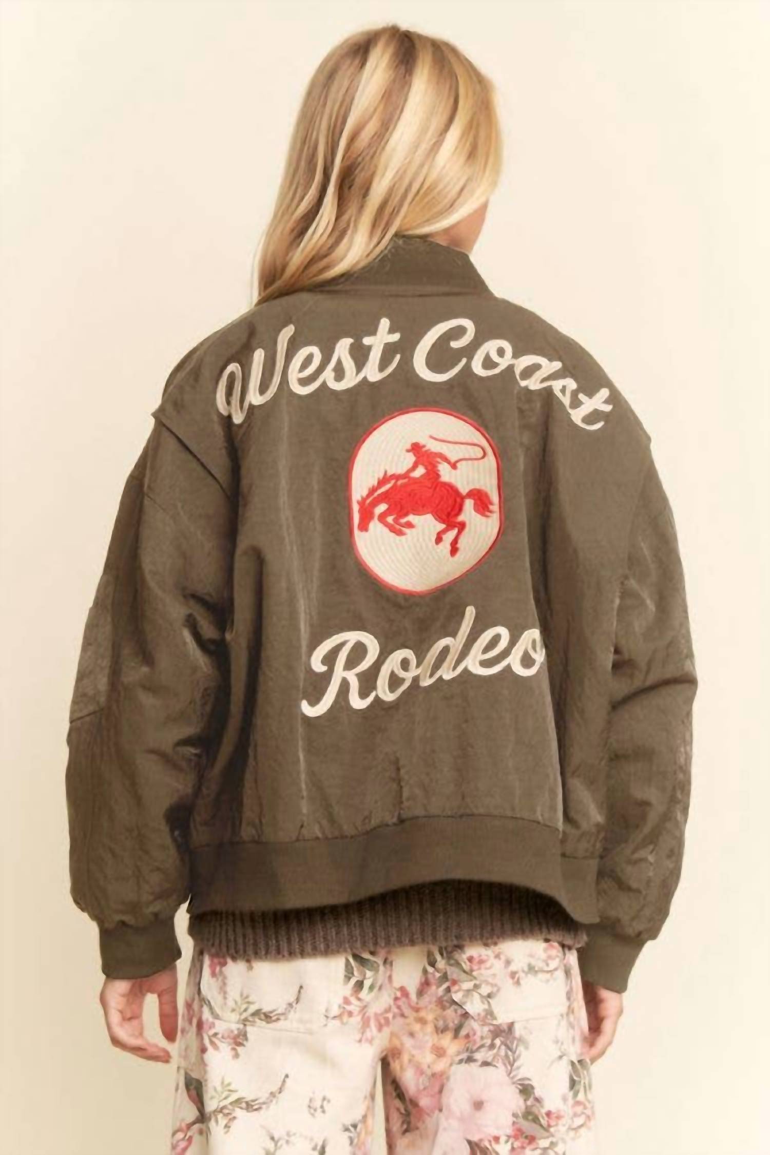 Davi & Dani - West Coast Rodeo Embroidered Bomber Jacket