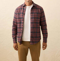 Faherty Heirloom Portuguese Flannel Shirt in porto covo plaid - men's long sleeve top