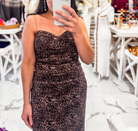 Able - Women's The Flirt Factor Leopard Midi Dress