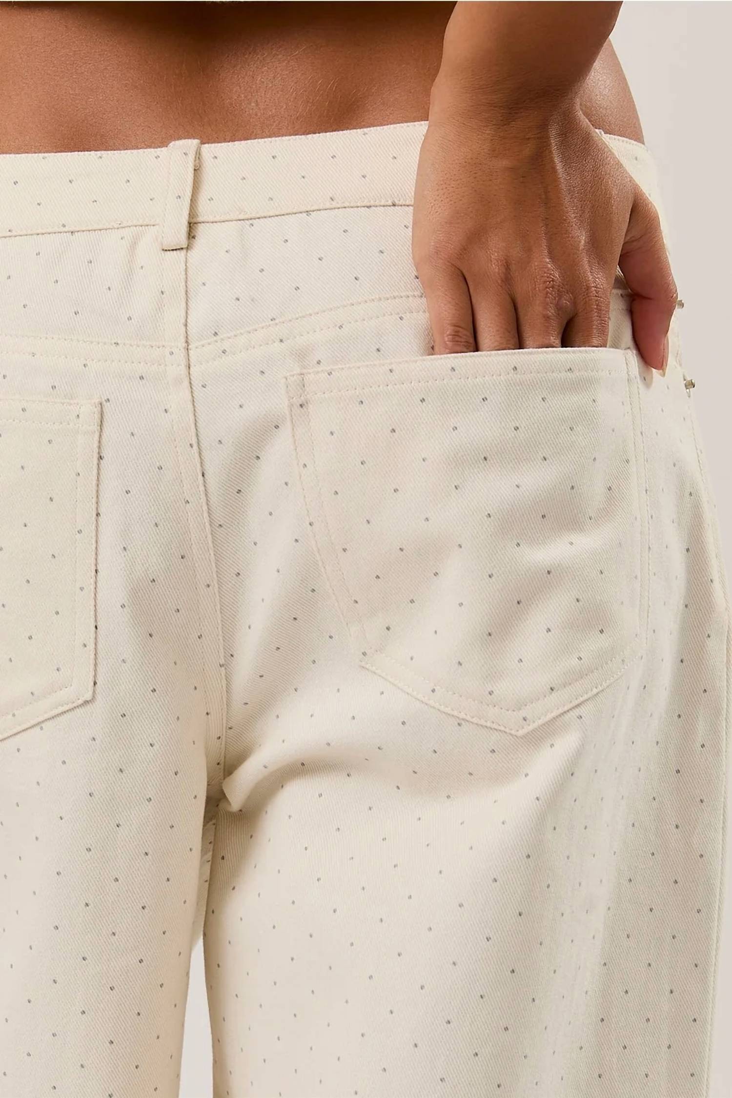 Le Lis - Jamie Polka-dot Straight Leg Jean