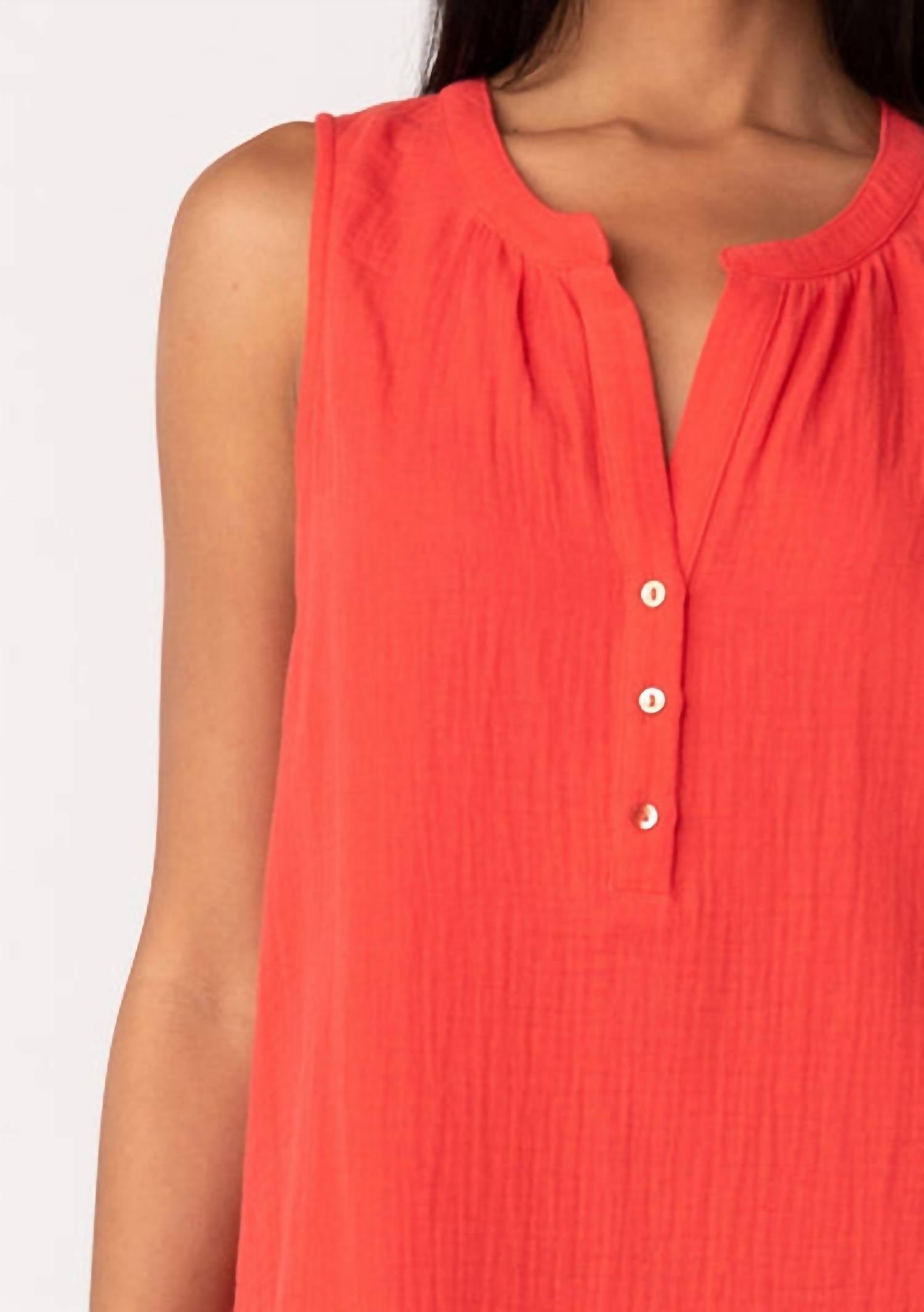 Lovestitch - Lue Henley Tank Top