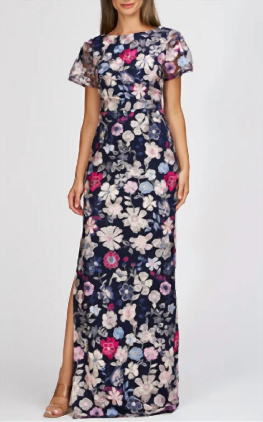 Js Collections - Magnolia Pleat-Sleeve Gown