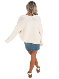 Dreamers - Chunky Cable Knit Open Cardigan