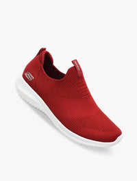 Skechers Women's Ultra Flex First Take Slip On Sneakers in red - women's sneaker - alternate view