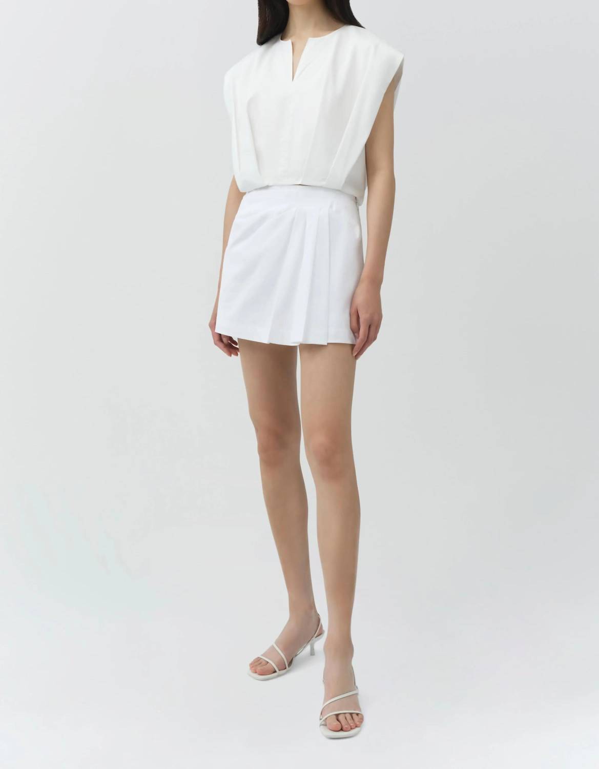 Simkhai - DEVLIN COTTON PLEATED MINI SKORT