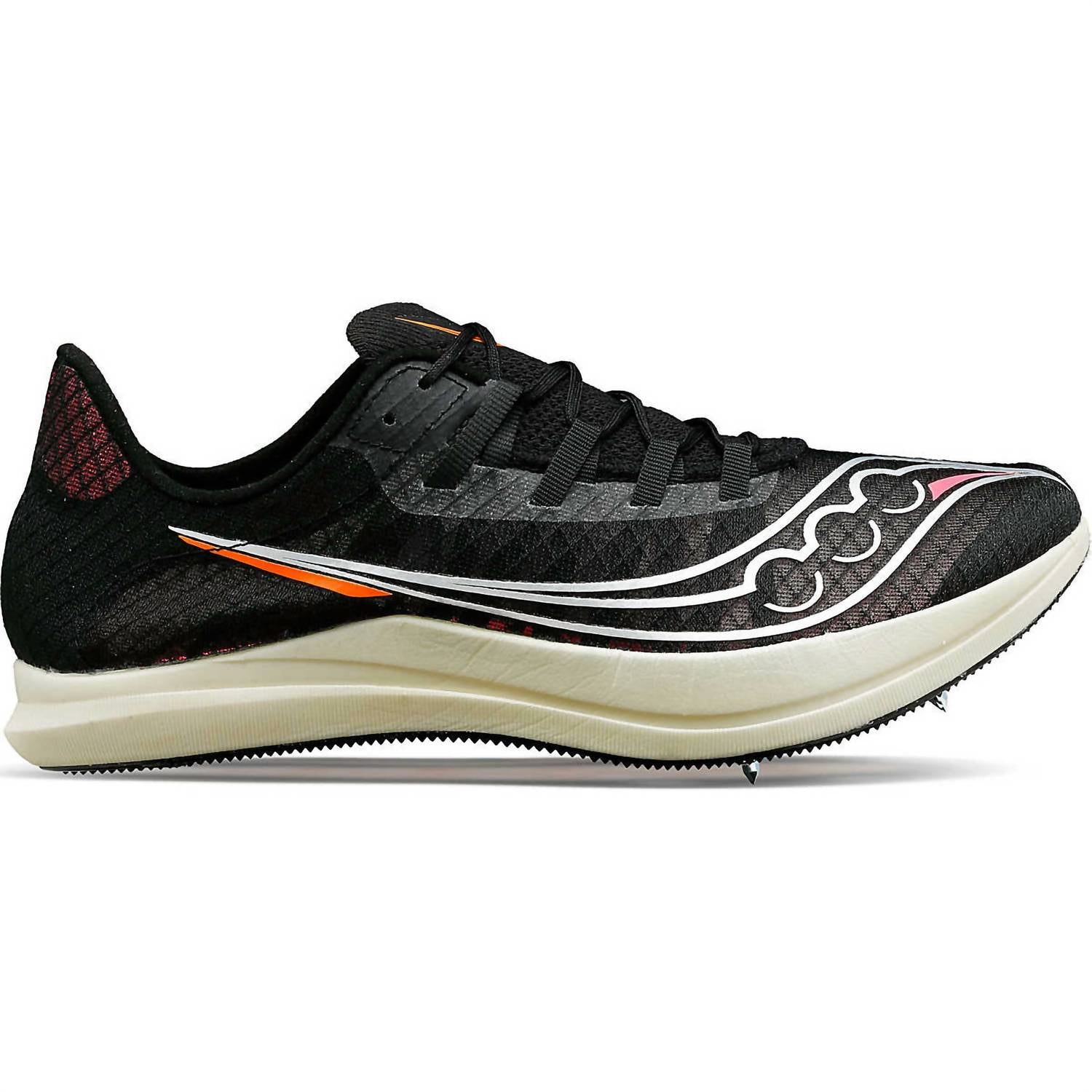 SAUCONY Men's Terminal Vt Spike Shoes in black vizi - men's shoe