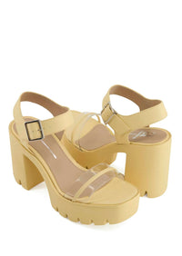 Andrea Women's Block Heel Sandal in yellow - women's sandal - view 4