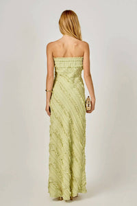 Endless Rose - Strapless Ruffled Maxi Dress