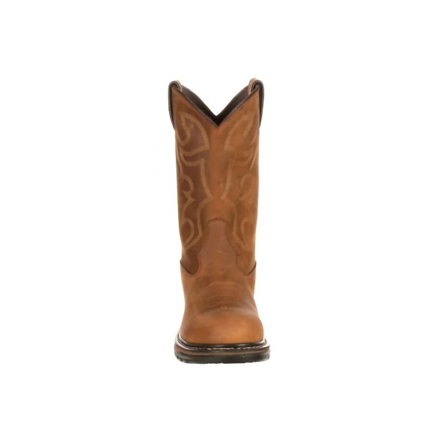 Rocky Men's Original Ride Steel Toe Boot in brown - men's boots - view 4