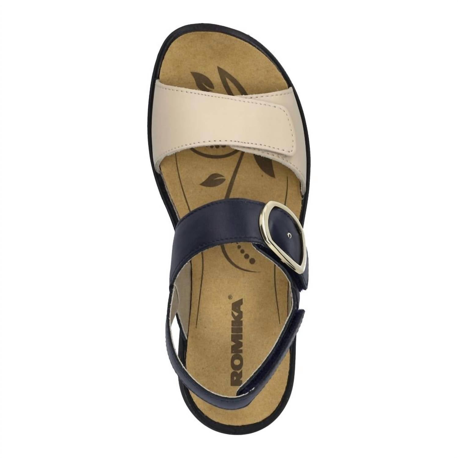 Romika USA Women's Ibiza 12 Leather Sandals in white dark blue - women's sandal - view 6