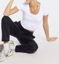 Bandier - Rib Crop Short Sleeve