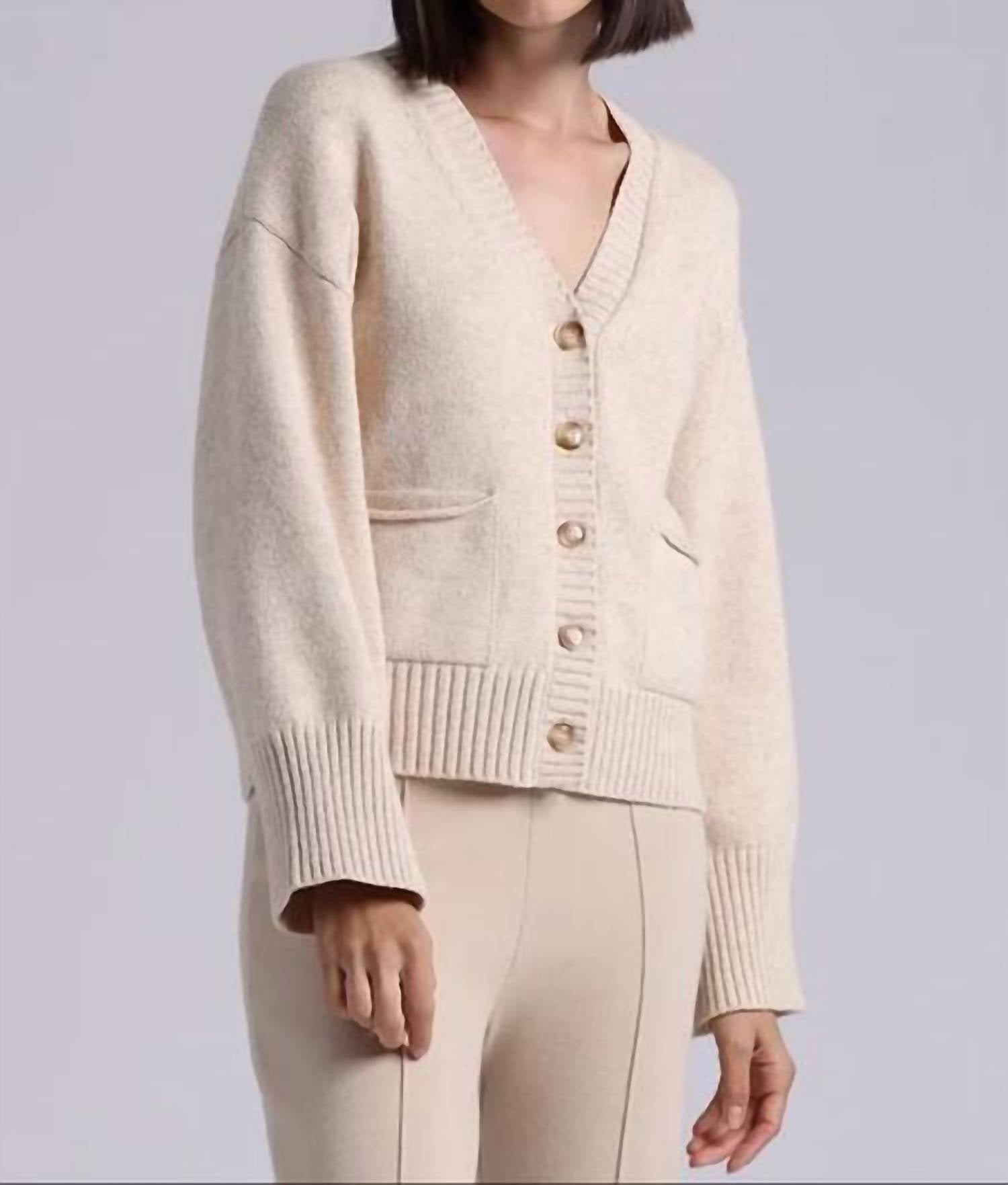 Minnie Rose - Luxe Cotton Blend V Neck Cardigan