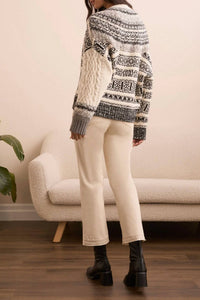 Tribal - Button Front Multi Stitch Cardigan Sweater