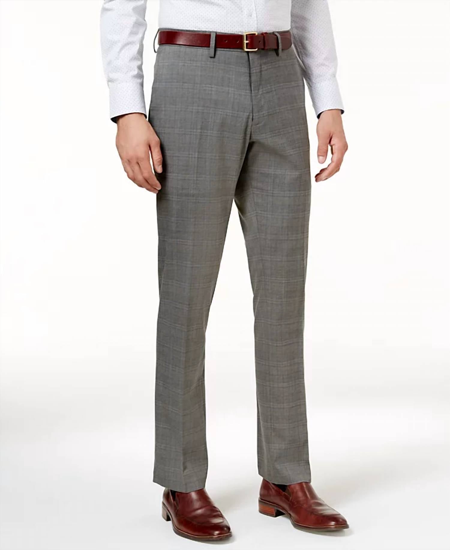 Kenneth Cole Reaction - Stretch Fit Plaid Dress Pants