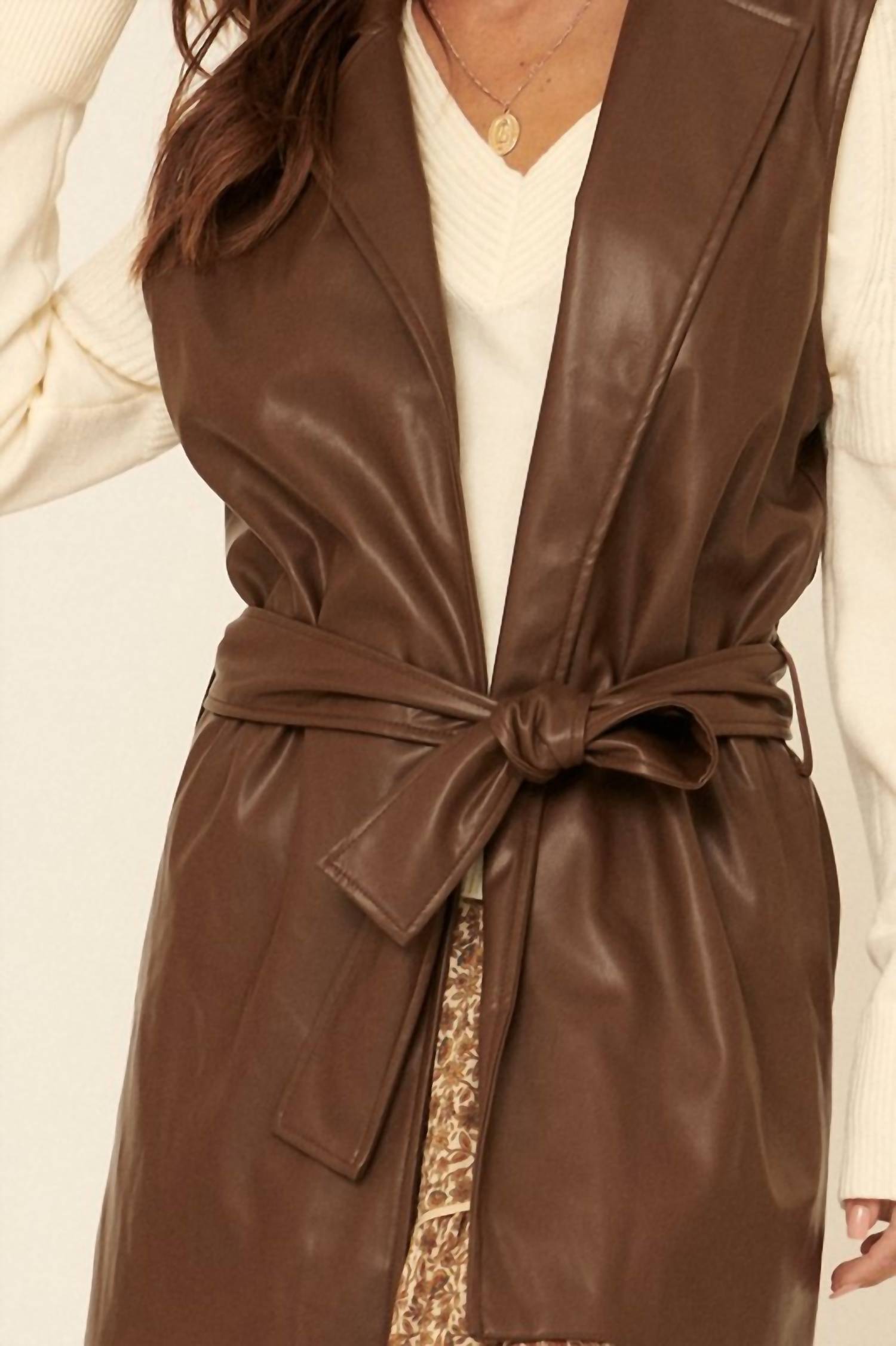 Promesa - Faux leather vest