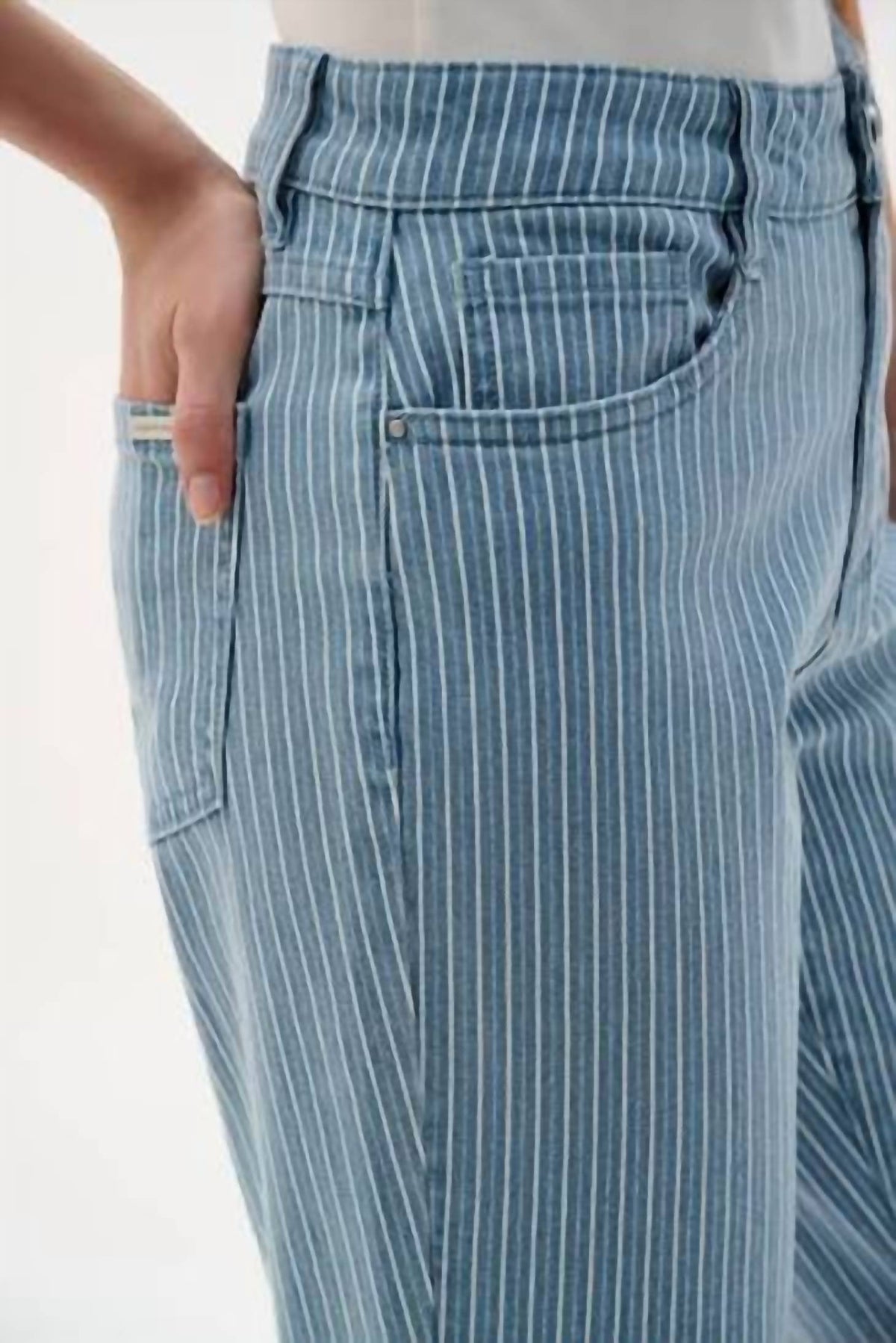 Joseph Ribkoff - Denim Stripe Print Jeans