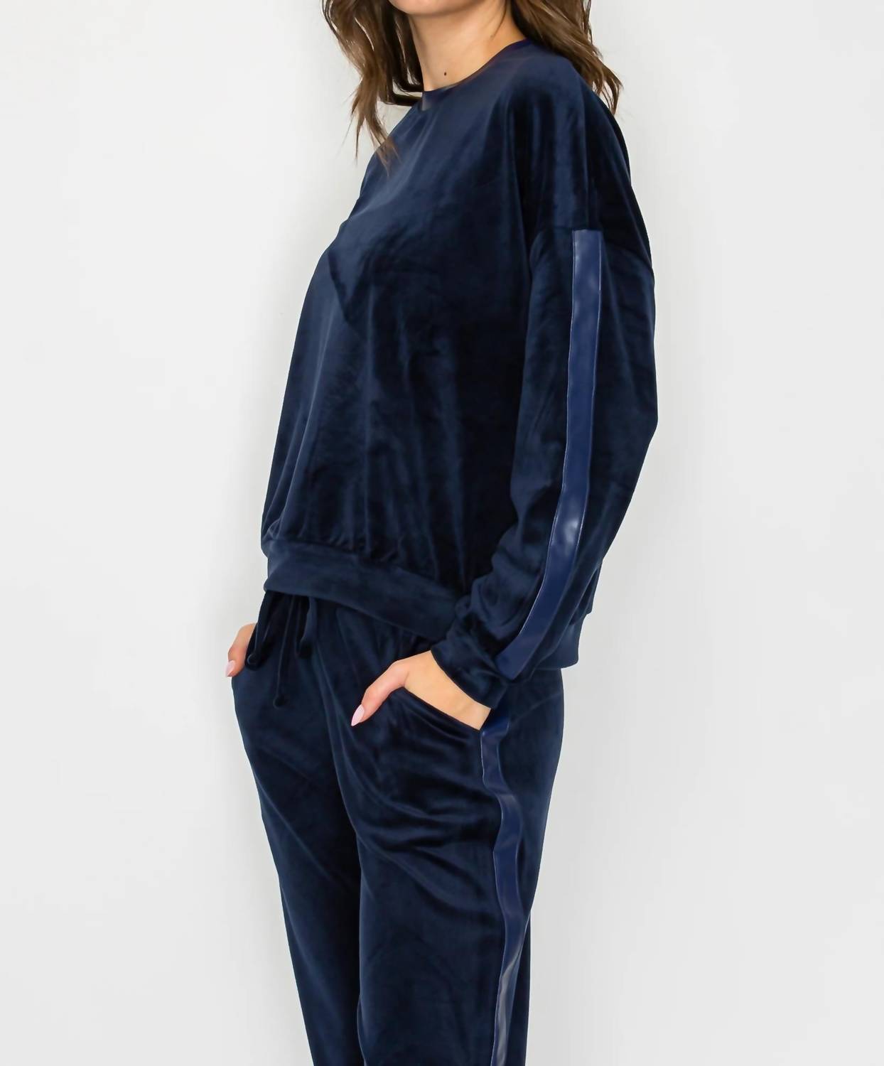 Knit Riot - Velour Lounge Crew Sweater