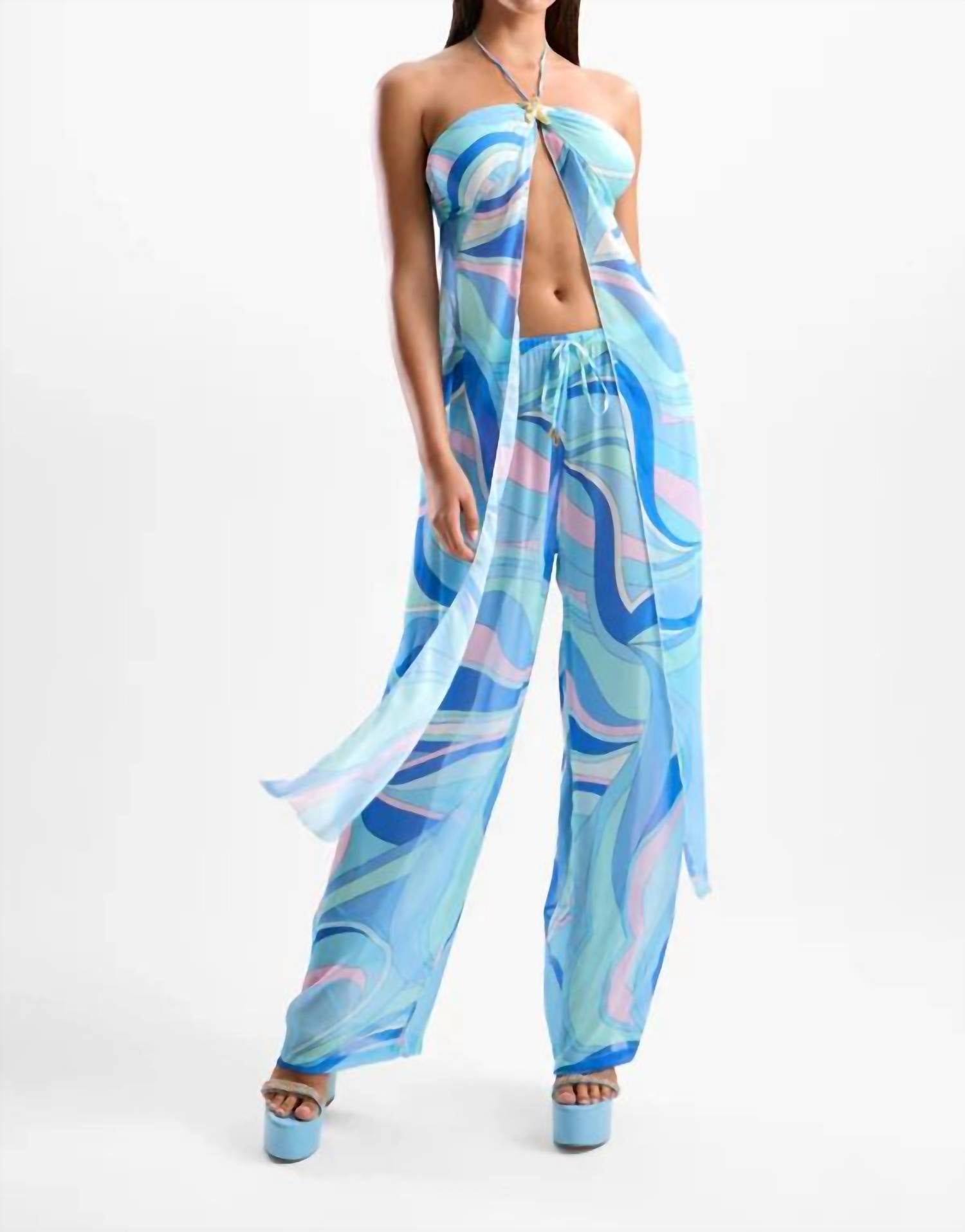 Cin Cin - Coral Lobster Drape Top
