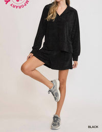 Umgee - Loose Fit Chenille Sweatshirt