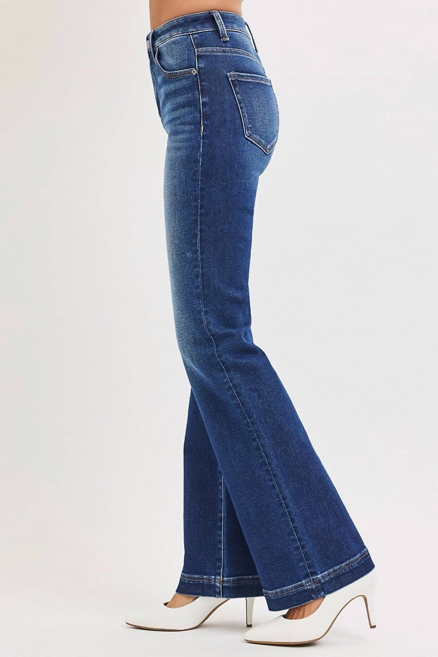 Risen - Low Rise Stretch Flare Jeans