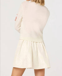 ASTR Meadow Cardigan Top in off white - women's sweater - alternate view