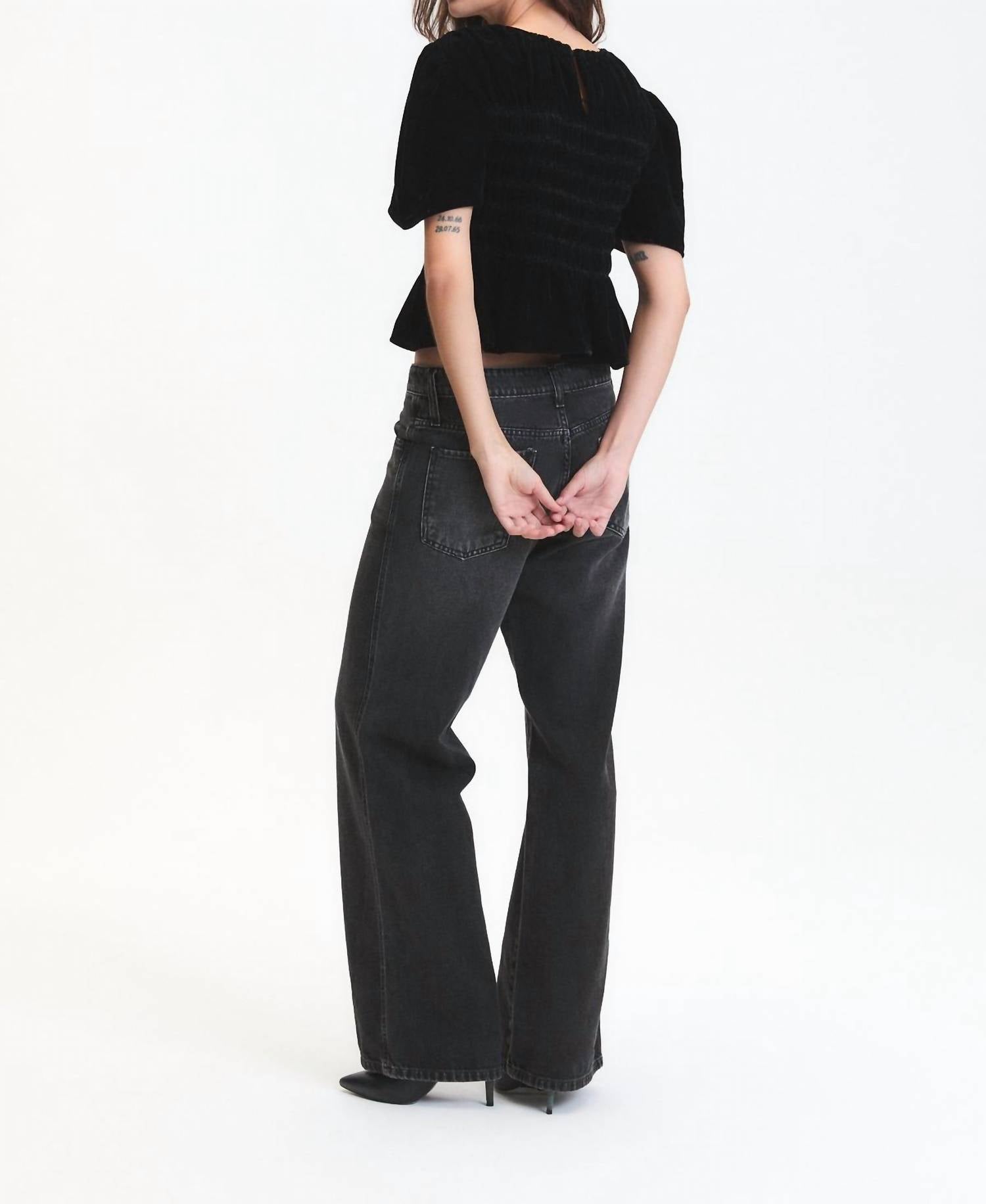 DELUC Forrest Top in black - women's blouse - alternate view
