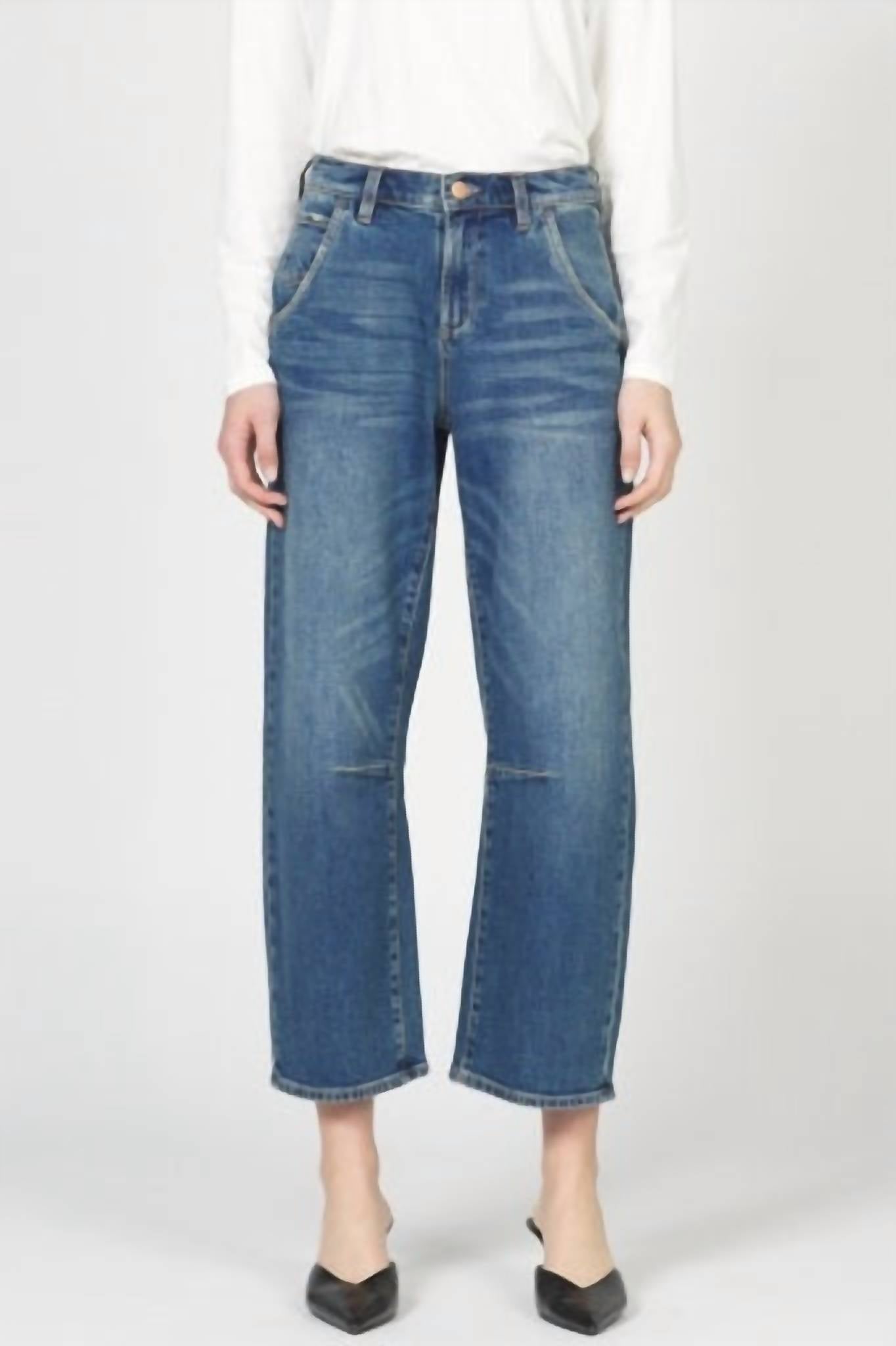 DEAR JOHN DENIM Lasso Barrel Leg Jeans in blue mix - women's jeans - view 5