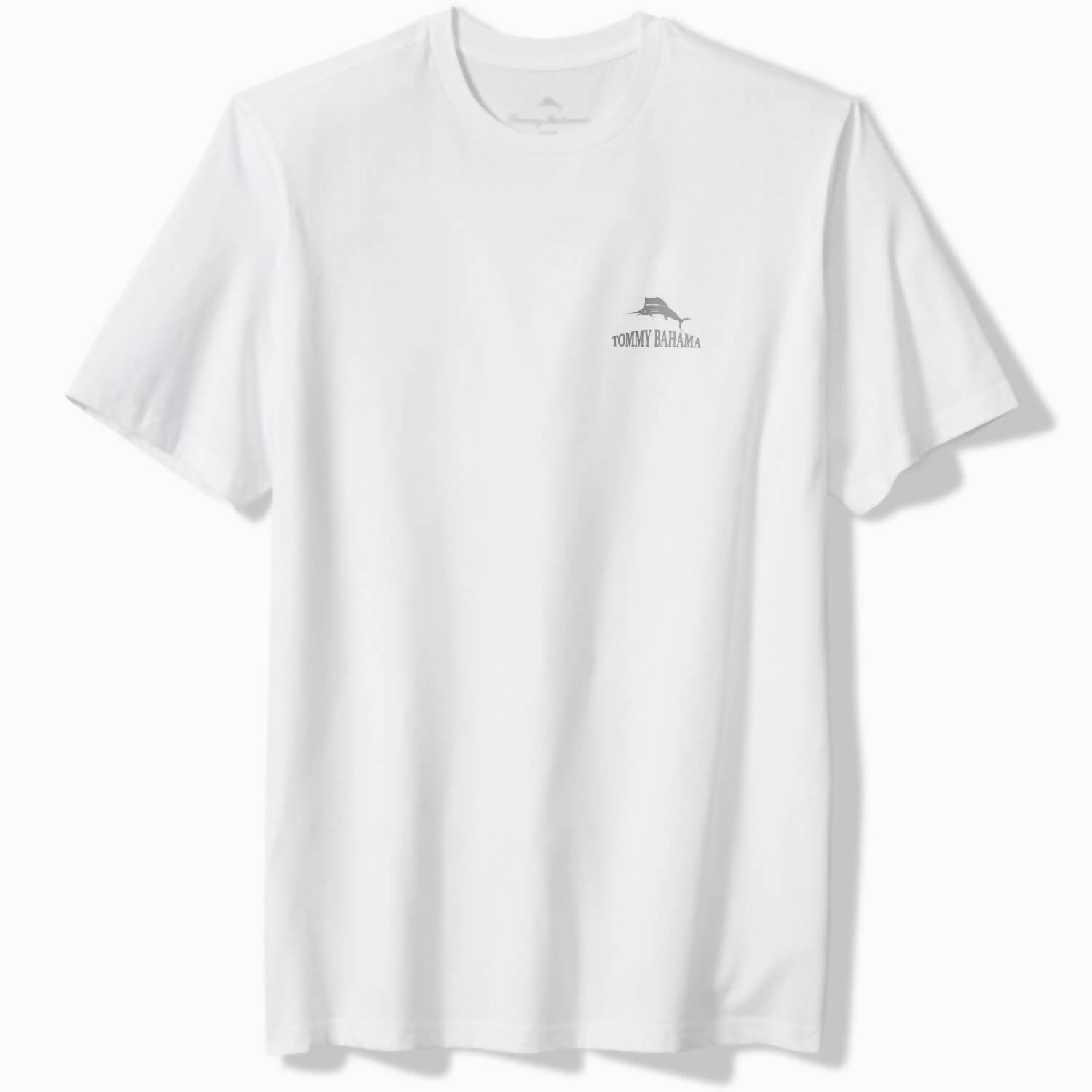 TOMMY BAHAMA Men's Seven Day Pourcast Short Sleeve T-shirt in white - men's t-shirt
