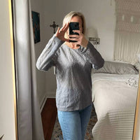 Vince - Jacquard Wool Blend Long Sleeve Top