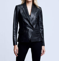 L'Agence - Kenzie Leather Blazer