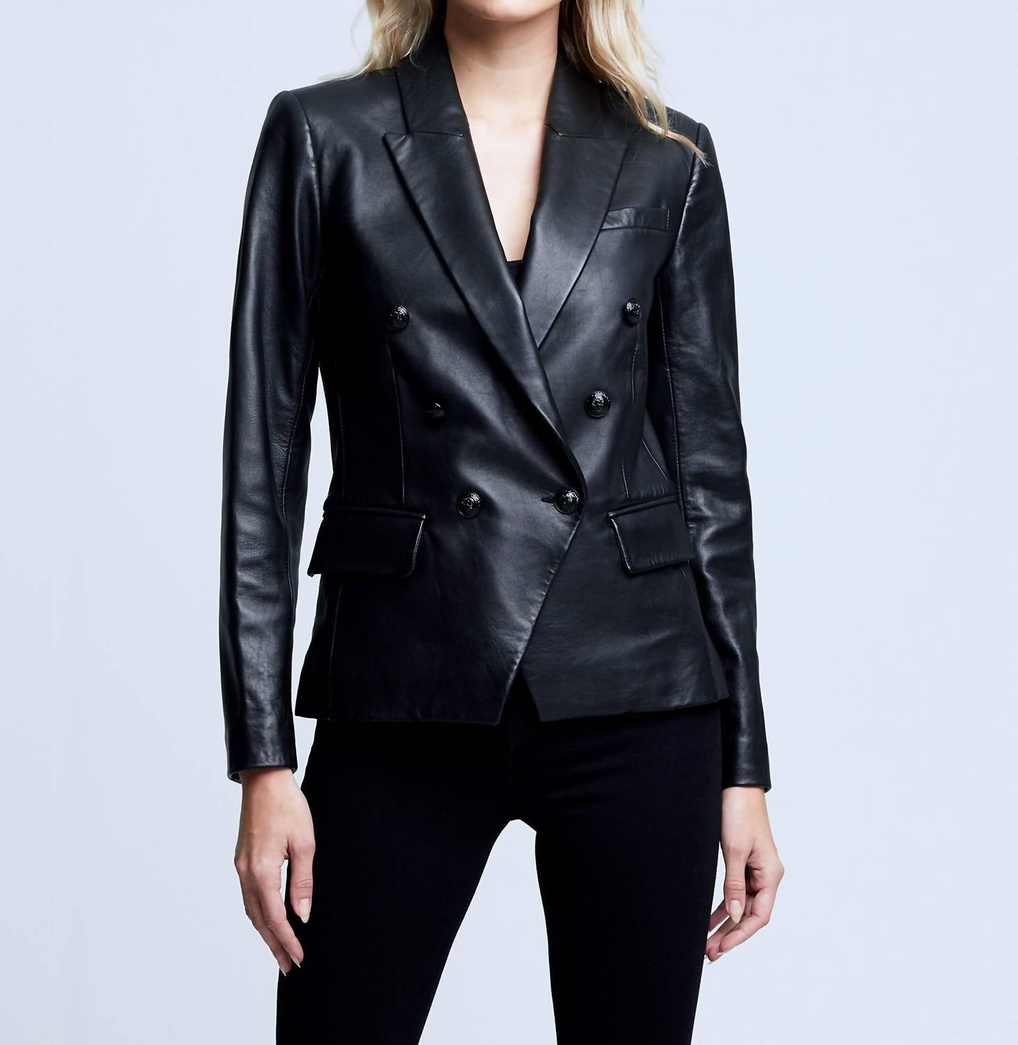 L'Agence - Kenzie Leather Blazer