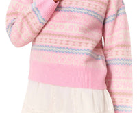 LoveShackFancy Emberly Crew Pullover in peach dream - women's sweater