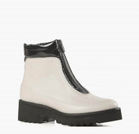 ALL BLACK Women's Zip & Puff Boots in charcoal - women's shoe