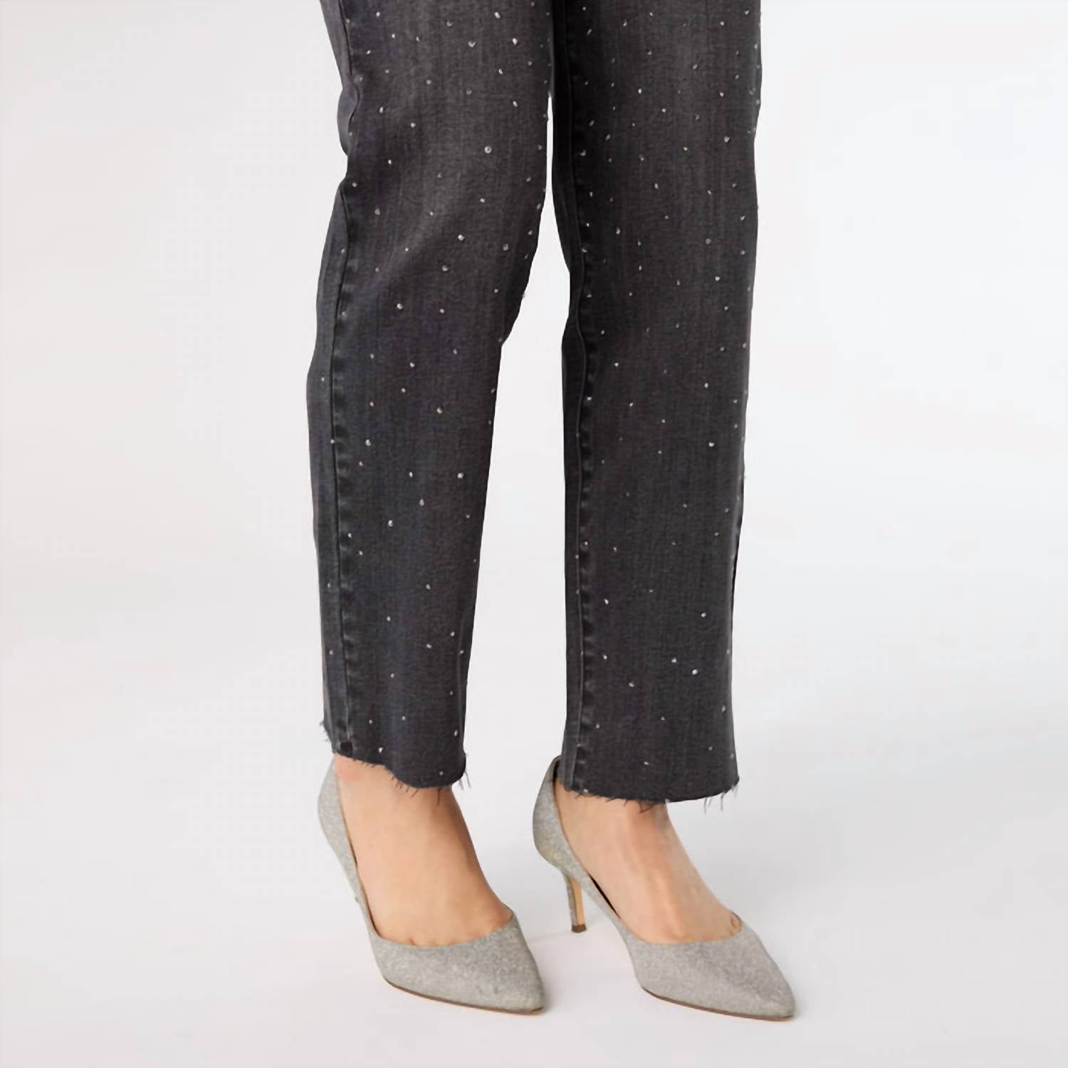 Coco + Carmen - Everstretch Straight Ankle Jeans With Front Rhinestones