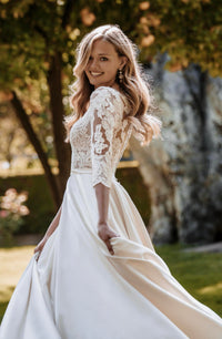 Allure Romance - Illusion Lace Wedding Dress