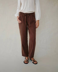 Bella Dahl Pull On Trousers in saddle brown - women's pants - view 5