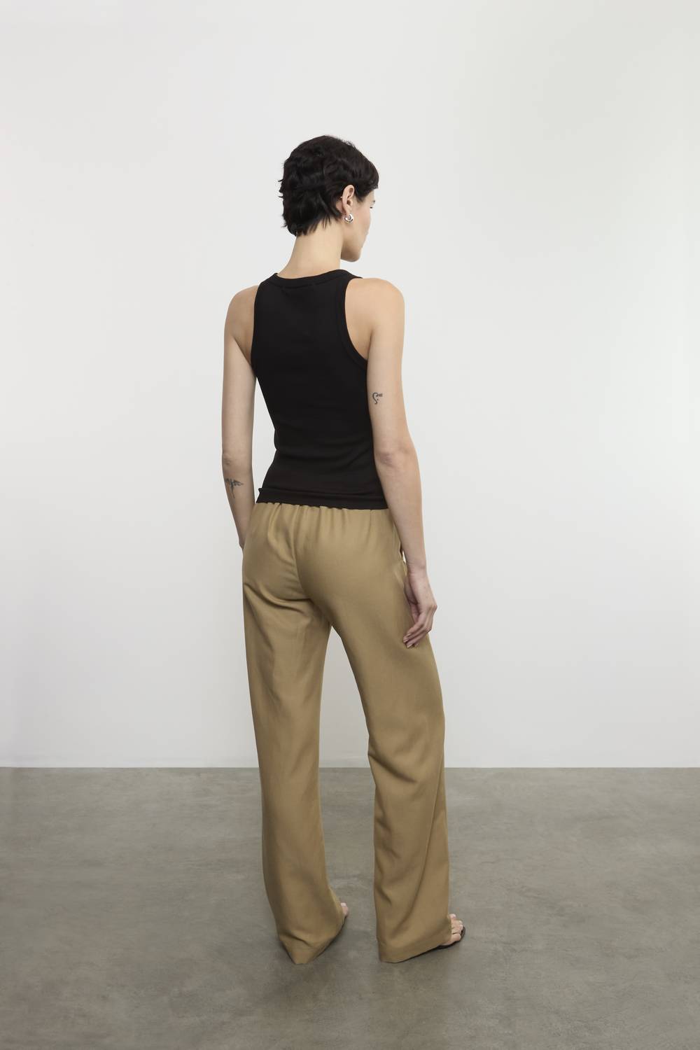 Enza Costa TWILL EVERYWHERE PANT in fatigue - women's pants - alternate view
