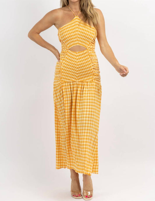 LOLITA GINGHAM SMOCK MAXI DRESS