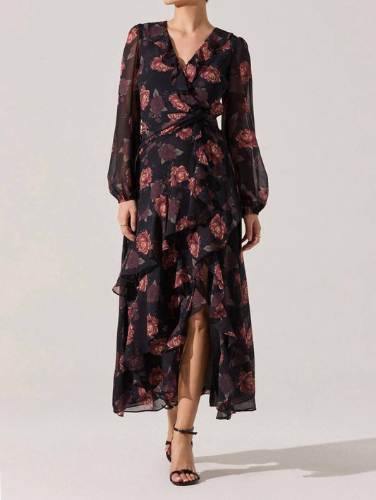 Astr - Corrina Floral Ruffle Maxi Dress