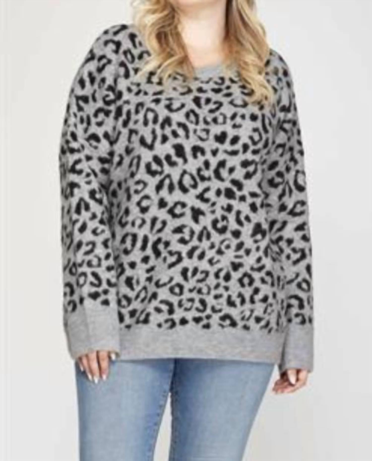 She + Sky - Long Sleeve Pullover Sweater