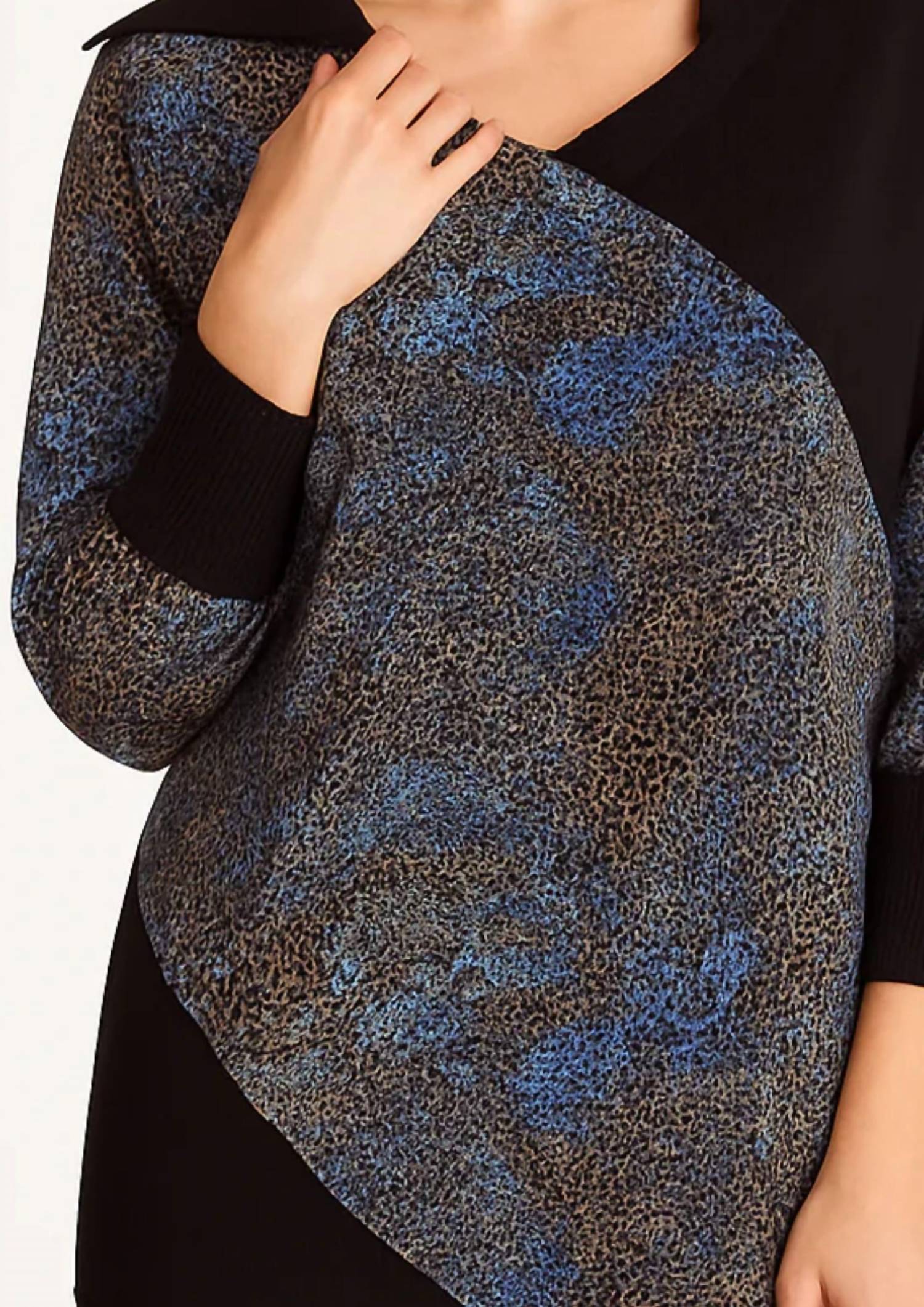 Angel Apparel - Cheetah Collar Neck Tunic Top