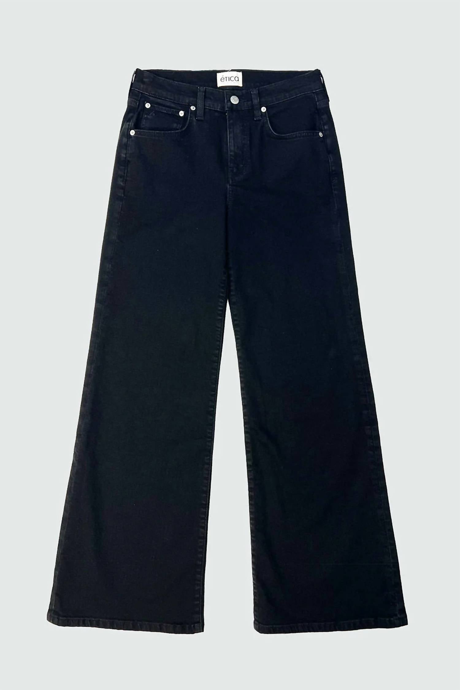 ETICA Romi French Wide Leg Pants in storm chaser - women's jeans - view 4