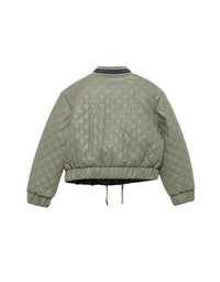 Abel & Lula August Leather Jacket in bayleaf - kids' jacket - view 4