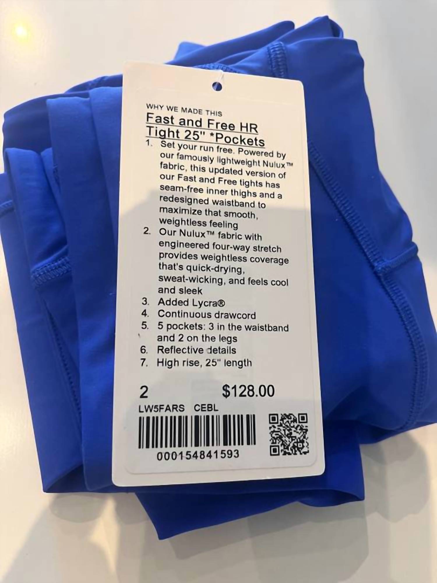 lululemon Fast and Free High-Rise Tight - 25” in cerulean blue - women's pants - view 5