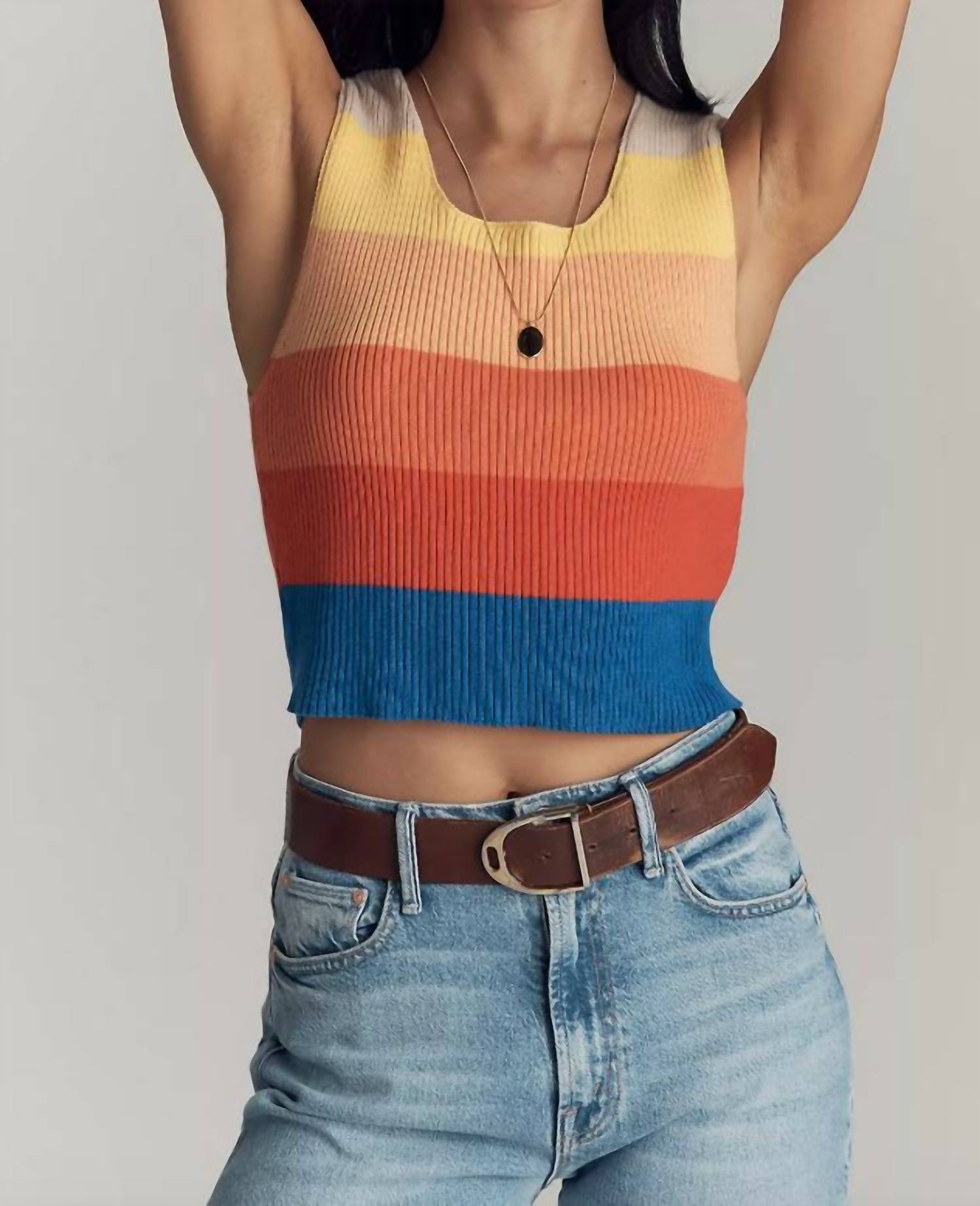 Mother - Round Neck Rib Tank Top